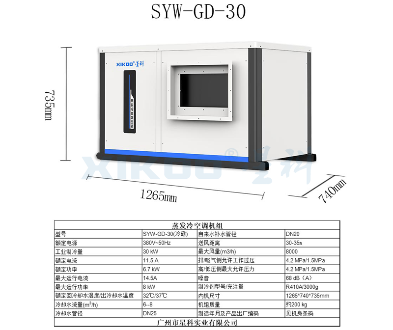 工業(yè)蒸發(fā)冷省電空調(diào)SYW-GD- 30(掛式管道送風)產(chǎn)品參數(shù) 工業(yè)蒸發(fā)冷省電空調(diào)SYW-GD- 30(掛式管道送風)產(chǎn)品參數(shù)