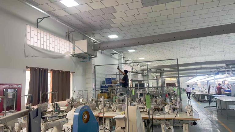 制衣廠降溫安裝蒸發(fā)冷省電空調(diào)-臥式管道機(jī) 定點降溫