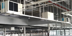 大型工業(yè)廠房車間整體降溫，應(yīng)用工業(yè)省電空調(diào)-臥式軸流機組